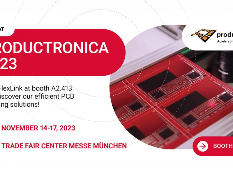 FlexLink showcases PCB handling at productronica 2023 